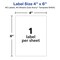 Avery Removable Labels, 4" x 6" Blank Labels, Laser/Inkjet Printable Labels, 40 Labels (5454)